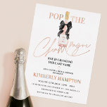 Blush Pop Das Champagner-Brautparty Folieneinladung<br><div class="desc">Pop Der Champagner,  den sie ihren Nachnamen ändert! Feiern Sie die zukünftige Braut,  während sie ein neues Kapitel beginnt! Lassen Sie sich von einem Brautparty mit einer romantischen Farbpalette und einer Folie mit einer luxuriösen Champagnerflasche verzaubern. Lasst uns ein Glas zur Feier der demnächst kommenden Frau ziehen!</div>