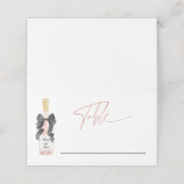 Blush Pop Das Champagner-Brautparty Platzkarte (Außenseite Aufgefaltet)