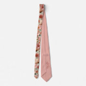 Blush Poppies Botanical Wedding Krawatte (Rückseite)
