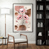 Blush Poppies Fotodruck