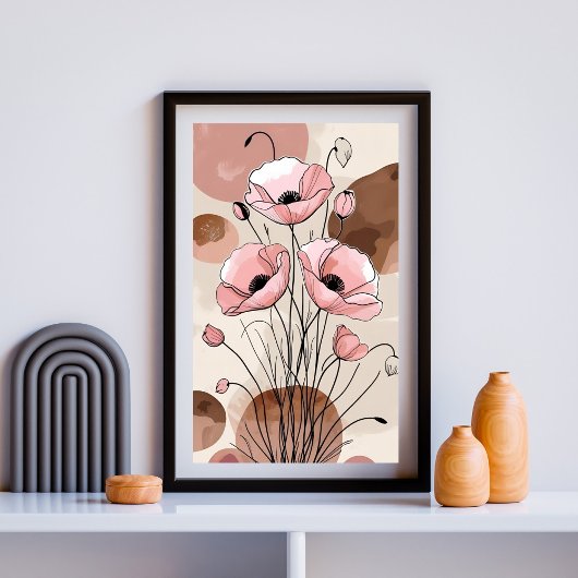Blush Poppies Fotodruck