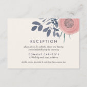 Blush Poppies Hochzeitsempfang Begleitkarte (Vorderseite)