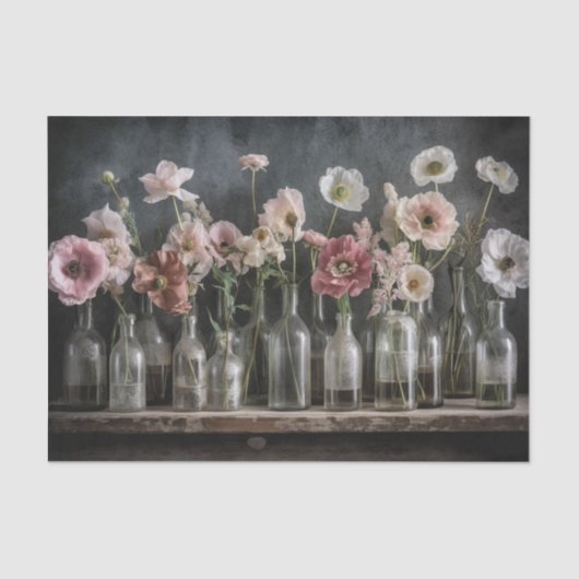 Blush Poppies Seidenpapier (Vorderseite)