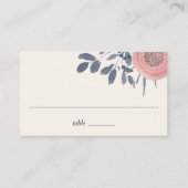 Blush Poppies Wedding Escort Platzkarten (Vorderseite)