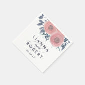 Blush Poppies Wedding Serviette (Ecke)