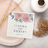 Blush Poppies Wedding Serviette