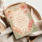 Blush Poppy Quinceañera Save The Date