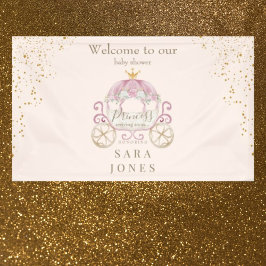 Blush Princess Ankunft bald Baby Dusche Banner