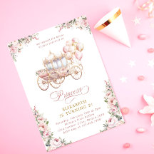 Blush Princess Carriage Fairytale Birthday Party