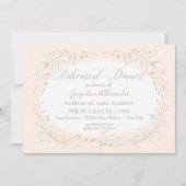 Blush Probe Dinner Modernes Leaf Blätter Kleider Einladung (Vorderseite)