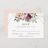 Blush Pum Geometric Modernes Lila UAWG Einladung (Vorne/Hinten)