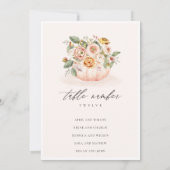 Blush Pumpkin Floral Seekartenkarte Dankeskarte (Rückseite)