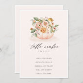 Blush Pumpkin Floral Seekartenkarte Dankeskarte (Vorne/Hinten)