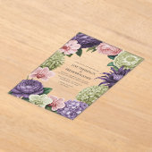 Blush Quartz, Soft Sage & Cloud Mauve Hochzeit Acryleinladungen (Ablage )