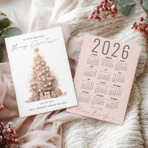 Blush Quirky Tree 2026 Kalender Frohe Weihnachten