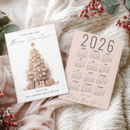 Blush Quirky Tree 2026 Kalender Frohe Weihnachten