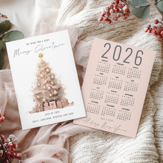 Blush Quirky Tree 2026 Kalender Frohe Weihnachten