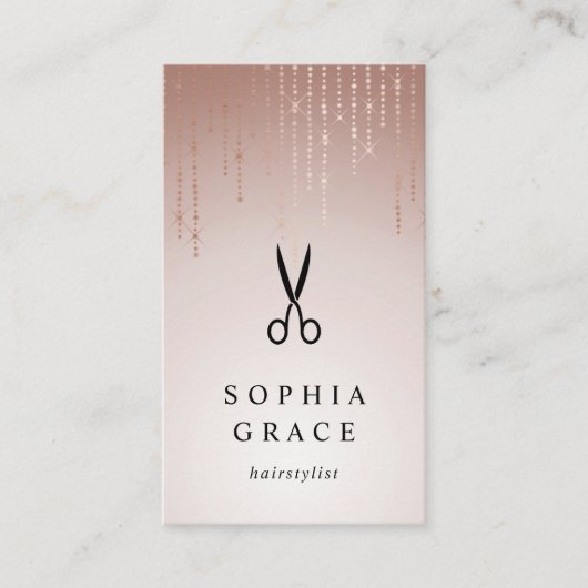 Blush Rain Hairstylist Visitenkarte (Vorderseite)