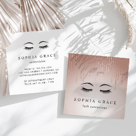 Blush Rain Lashes Quadratische Visitenkarte
