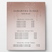 Blush Rain | Preis- und Dienstleistungsanzeige Fotoplatte (Vorderseite)