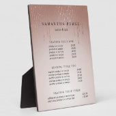 Blush Rain | Preis- und Dienstleistungsanzeige Fotoplatte (Seite)