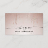 Blush Rain Signature Calligraphy Script Visitenkarte (Vorderseite)