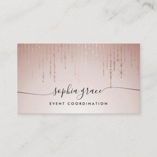 Blush Rain Signature Calligraphy Script Visitenkarte (Vorderseite)