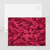 Blush Red Camouflage Pattern Postkarte (Vorne/Hinten)