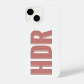 Blush red Shades Shadow Monogram name initial chic iPhone Hülle (Rückseite)
