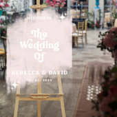 Blush Retro Wedding Welcome Sign Acrylschild