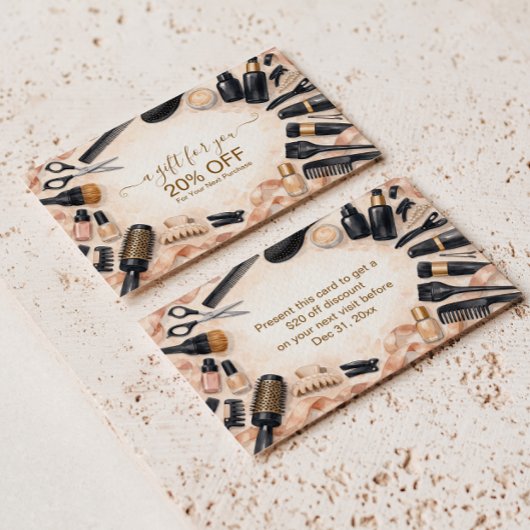 Blush Ribbon Hair Stylist Rabattkarte