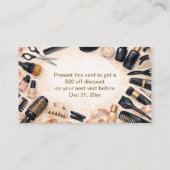 Blush Ribbon Hair Stylist Rabattkarte (Rückseite)