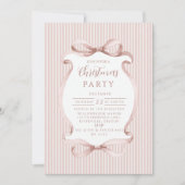 Blush-Ribbon-Weihnachten Einladung (Vorderseite)