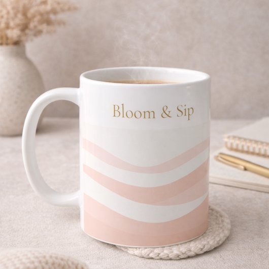 Blush Ripple White Classic Mug, 11 oz Kaffeetasse
