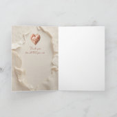 Blush Rococo Heart Lace Elegant Thank You  Karte (Innenseite)