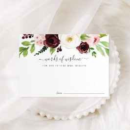 Blush Romance Brautparty Advisor Card Hinweiskarte