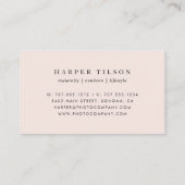 Blush Romance Floral Logo Visitenkarte (Rückseite)