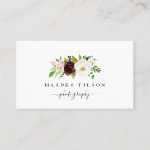 Blush Romance Floral Logo Visitenkarte (Vorderseite)