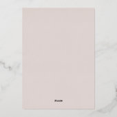Blush Romance Foil Wedding Save the Date Card Folieneinladung (Rückseite)