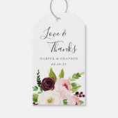 Blush Romance Gastgeschenk Hochzeit Geschenkanhänger (Vorderseite)