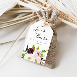 Blush Romance Gastgeschenk Hochzeit Geschenkanhänger