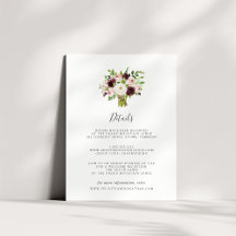 Blush Romance Guest Information Card