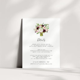 Blush Romance Guest Information Card Begleitkarte