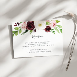 Blush Romance Hochzeitsempfangskarte Einladung