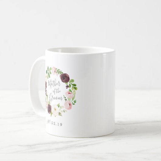 Blush Romance Mutter des Bräutigams Kaffeetasse (Vorderseite Links)