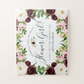 Blush Romance | Personalisiert sei mein Blumenmädc Puzzle (Vertikal)