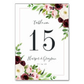 Blush Romance | PERSONALISIERTE TISCHNUMMER (Vorderseite)