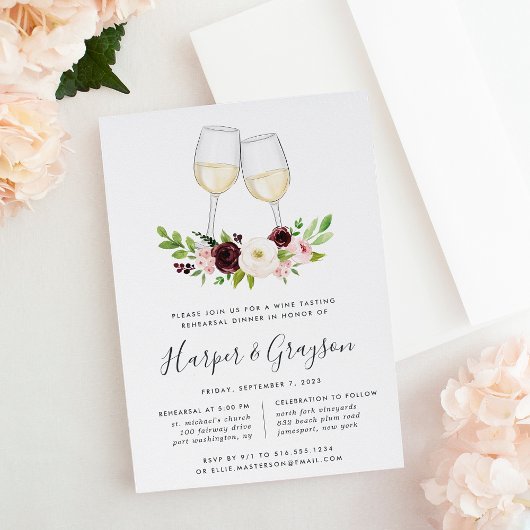 Blush Romance Probe Dinner Einladung