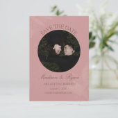 Blush Romance Save-the-Date-Karte mit Foto Save The Date (Stehend Vorderseite)