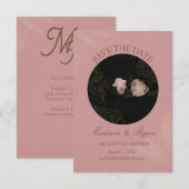 Blush Romance Save-the-Date-Karte mit Foto Save The Date (Vorne/Hinten)